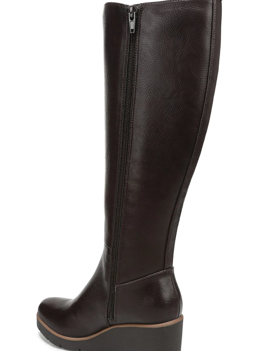 Naturalizer Women's Over-the-Knee Zip Wedge Boot - Dark Brown
